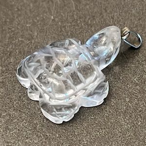 Clear Quartz Turtle Pendant